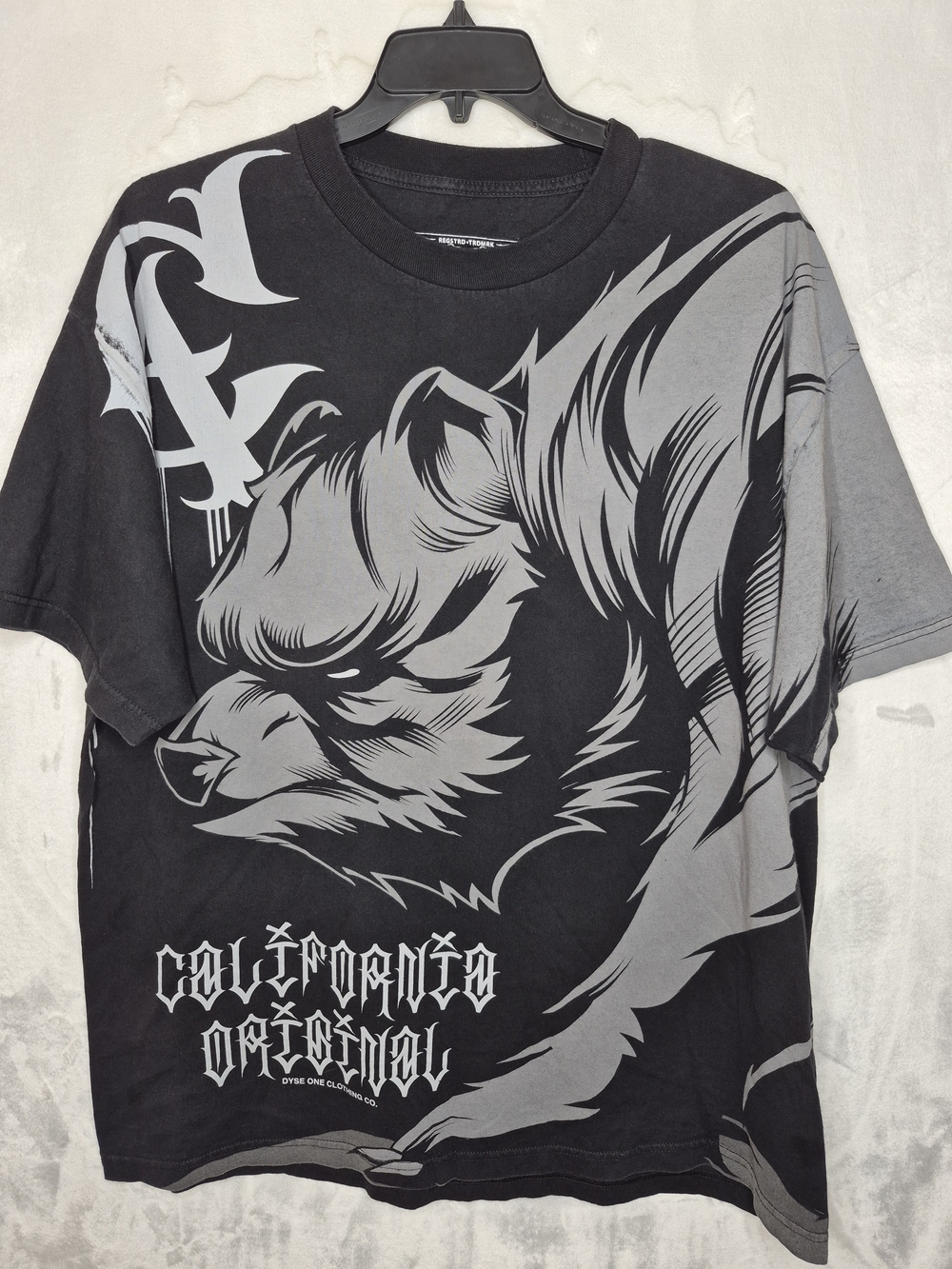 Dyse One California Original AOP Bear Graphic Shirt USA Made Mens 2XL